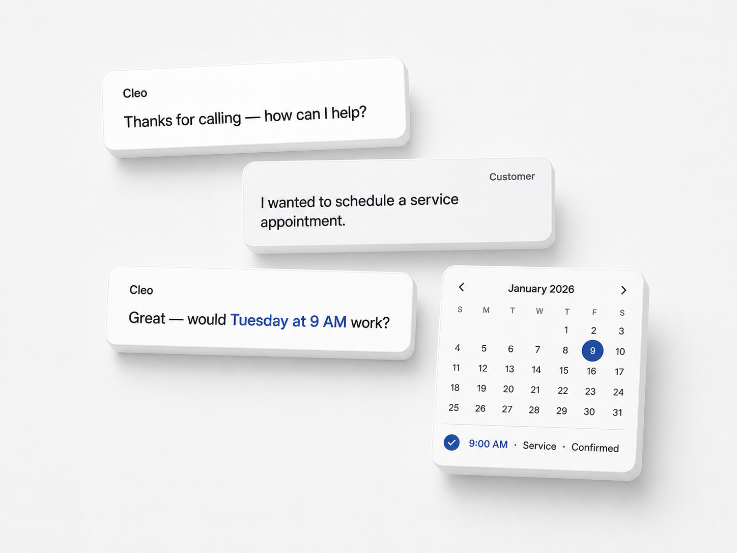 Service appointment booking